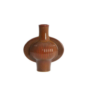 Vase deco 27,5x18,5x31cm Melnik ceramics cognac brown